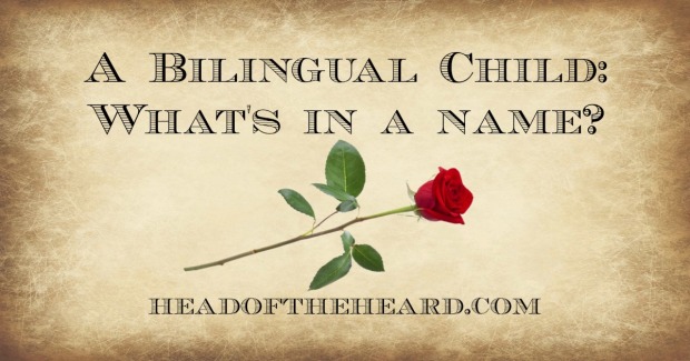 The names a bilingual child has for his father